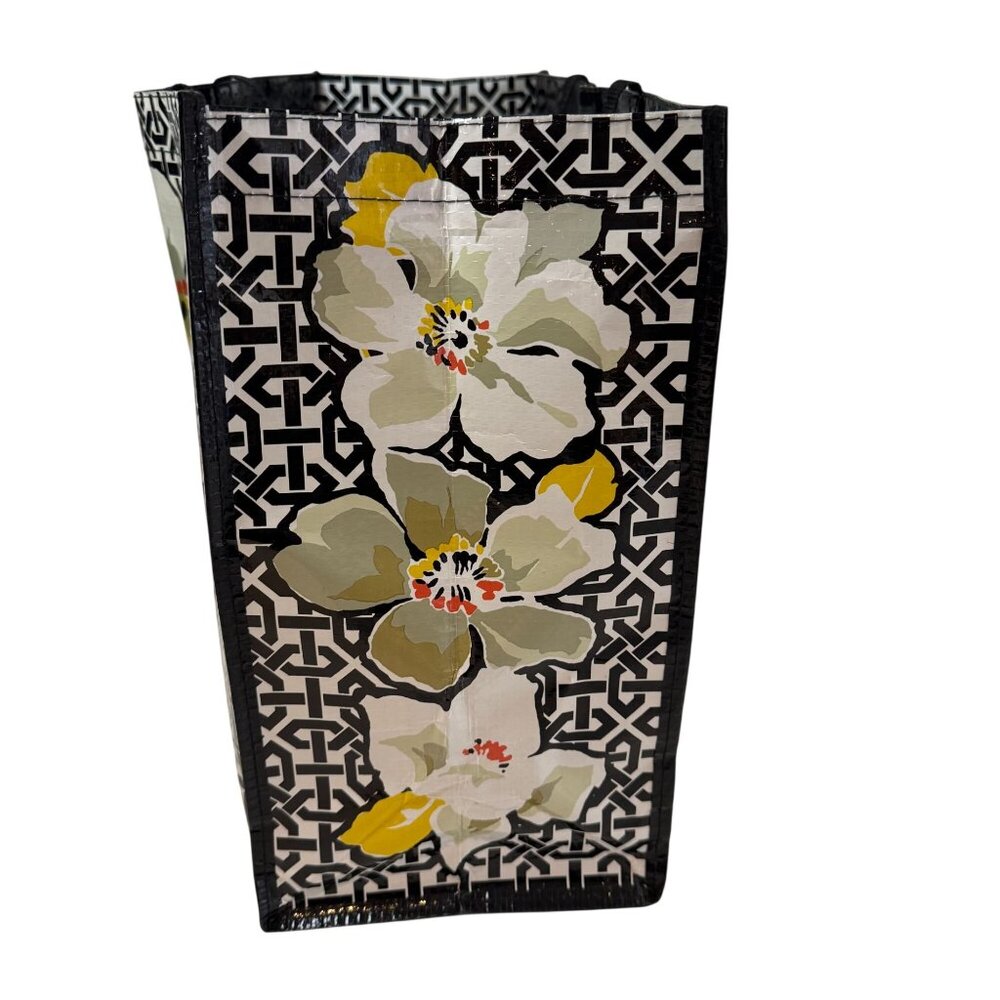 Vera Bradley Dogwood Reusable Shopping Market Tote Bag Floral Scottie Dog Pocket - Picture 7 of 7
